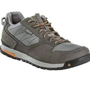 Oboz Bozeman Low Hiking Trail Shoes Mens Gray Leather‎ Sneakers